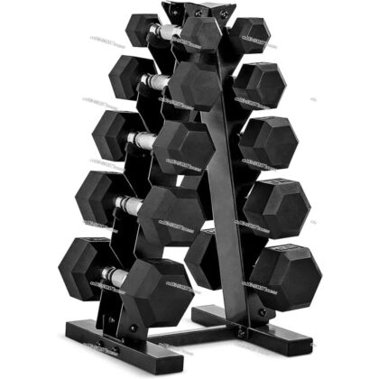 Dumbbell Set with Rack | Adjustable Weights | Home Gym Fitness | 100 lbs Total